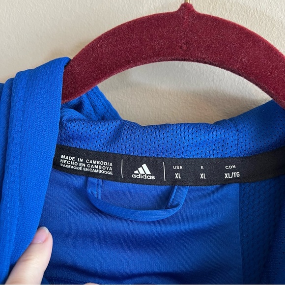 Adidas Blue Kansas Jayhawks KU Hoodie XL - Picture 3 of 10